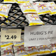 Hubig's Pie display in New Orleans with a sign reading "limit 2 per flavor"